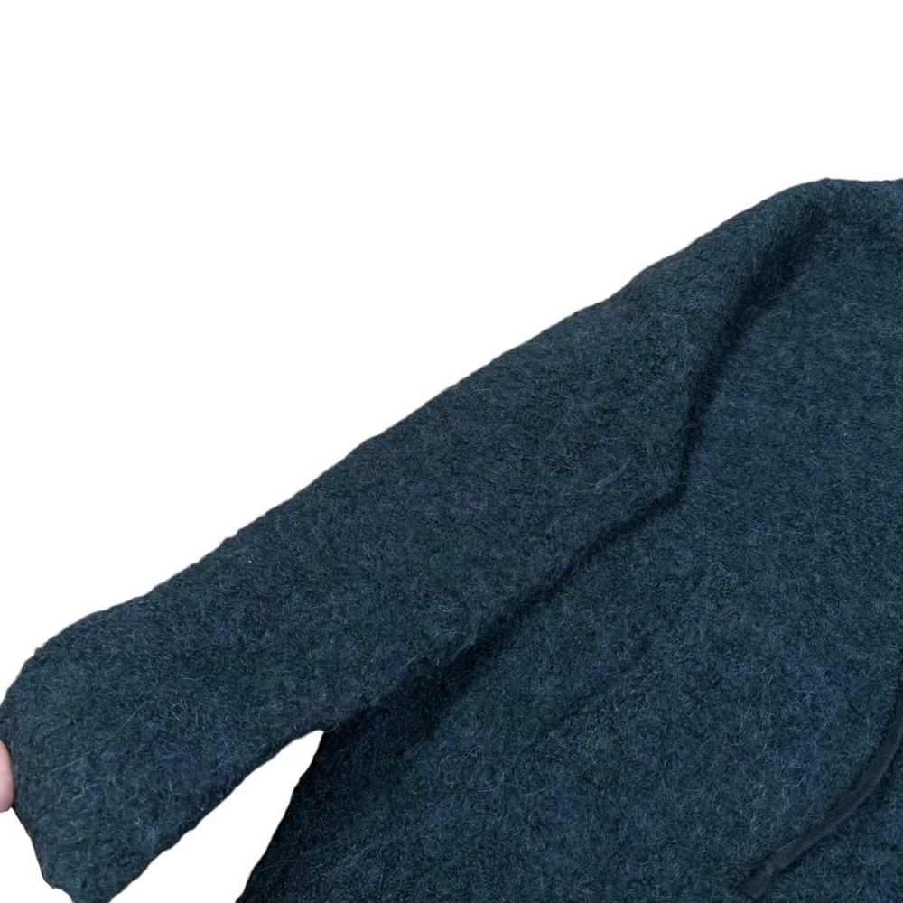 Wool-Blend Hooded Zip Sweater Jacket - Dark Charcoal - Picture 4 of 13